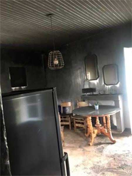 Nettoyage après incendie dans une cuisine