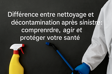 Différence entre nettoyage et décontamination